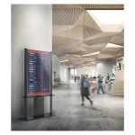 Soporte para pantallas de señalización digital StarTech.com en color negro con seguro, SKU DSIGNAGESTND