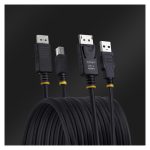 Cable KVM de StarTech modelo DU12210-KVM-CABLE. Incluye DisplayPort 1.2 y USB 3.0 para conmutador KVM, compatible con 4K a 60Hz y 5Gbps, 3 metros.
