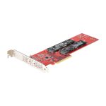 StarTech.com Tarjeta PCIe Adaptadora para 2 SSDs M.2, compatible con PCI Express x8 o x16, NVMe Doble o SSDs M.2 AHCI, PCIe 4.0, 7.8Gbps, SKU DUAL-M2-PCIE-CARD-B