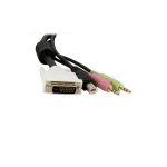 StarTech.com Cable para Switch Conmutador KVM de 4,5 metros, 4en1 DVI-D Dual Link, USB con Audio y Micrófono, SKU DVID4N1USB15