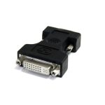 Adaptador conversor de StarTech de DVI-I a VGA, con conector DVI-I hembra y HD15 macho, color negro, SKU DVIVGAFMBK