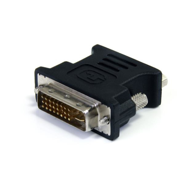 StarTech Adaptador DVI-I a VGA Negro con Conector Macho-Hembra Adaptador StarTech.com de DVI-I a VGA, color negro, con conector DVI-I macho y HD15 hembra, SKU DVIVGAMFBK