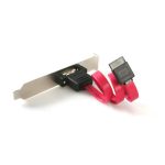Cable eSATA StarTech.com de 0,3 metros con external slot plate, color negro (SKU: ESATAPLATE1)