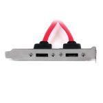 Cabezal Bracket StarTech con 2 puertos SATA a eSATA, SKU ESATAPLATE2, para placas base y accesorios de PC