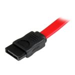 Imagen del cabezal bracket de StarTech.com con un puerto SATA a eSATA y cable de 45cm para placa base, SKU ESATAPLT18IN