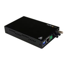 Conversor de Medios Ethernet 10/100 Mbps a Fibra Multi Modo Conector ST de StarTech.com, compatible hasta 2km. SKU: ET90110ST2
