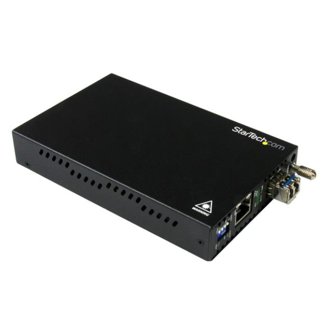 StarTech.com Conversor de Medios Ethernet Gigabit Monomodo LC de 10km StarTech.com Conversor de Medios de Ethernet Gigabit de Cobre a Fibra, Monomodo LC, alcance de hasta 10 km. SKU: ET91000SM10