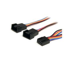 StarTech.com cable divisor de 0,3 metros, alimentación PWM 4 pines, ventilador de placa base macho a hembra, SKU FAN4SPLIT12