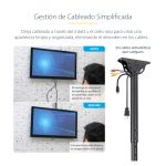StarTech.com soporte de techo universal para TV con mástil telescópico ajustable FPCEILPTBLP. Compatible con pantallas de 32 a 75 pulgadas, incluye giro e inclinación.