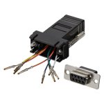 Adaptador conversor modular StarTech DB9 serie a RJ45 con conectores hembra a hembra, SKU GC98FF