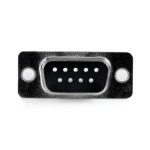 Imagen del adaptador conversor StarTech.com de DB9 a RJ45, con conectores macho a hembra y SKU GC98MF