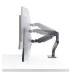 Soporte VESA StarTech.com de sobremesa para monitor curvo ultraancho de 49 pulgadas, relación de aspecto 32:9, con capacidad de 20kg, ajuste sin herramientas y SKU H1M1AG1-MONITOR-ARM