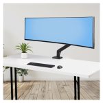 Soporte VESA StarTech.com de sobremesa para monitor curvo ultraancho de 49 pulgadas, relación de aspecto 32:9, con capacidad de 20kg, ajuste sin herramientas y SKU H1M1AG1-MONITOR-ARM