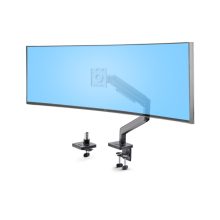 Soporte VESA StarTech.com de sobremesa para monitor curvo ultraancho de 49 pulgadas, relación de aspecto 32:9, con capacidad de 20kg, ajuste sin herramientas y SKU H1M1AG1-MONITOR-ARM