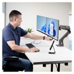 StarTech.com Brazo Soporte VESA para Sobremesa, soporta 2 monitores de hasta 27 pulgadas, totalmente articulado, SKU H2M1AS2-MONITOR-ARM