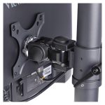 StarTech.com soporte de sobremesa para dos monitores apilados verticalmente de 49 pulgadas, capacidad de carga de 32kg, de mordaza en C, SKU H2MPV-MONITOR-MOUNT
