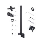 StarTech.com soporte de sobremesa para dos monitores apilados verticalmente de 49 pulgadas, capacidad de carga de 32kg, de mordaza en C, SKU H2MPV-MONITOR-MOUNT