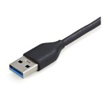 StarTech.com Hub USB 3.0 portátil de 4 puertos USB-A, USB 3.2 Gen 1, 5Gbps, alimentado por el bus, SKU HB30AM4AB