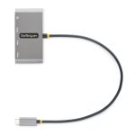 StarTech.com Adaptador USB-C con Ethernet, 3 Puertos USB-A de 5Gbps, modelo HB30C3A1GEA2. Incluye cable de 30cm y es alimentado por el bus.