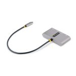 StarTech.com Adaptador USB-C con Ethernet, 3 Puertos USB-A de 5Gbps, modelo HB30C3A1GEA2. Incluye cable de 30cm y es alimentado por el bus.