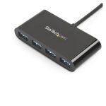 StarTech.com Hub Concentrador USB 3.0 de 4 Puertos, 5Gbps, Ladrón USB-C a 4x USB A, Alimentado por el Bus. SKU: HB30C4AB
