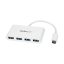 Concentrador USB-C a USB-A de StarTech.com, modelo HB30C4ABW, con 4 puertos USB 3.0 SuperSpeed de 5Gbps, en color blanco para ordenadores portátiles.