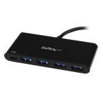 Hub USB 3.0 de StarTech.com con 4 Puertos, entrega de potencia PD, velocidad de 5Gbps, adaptador USB-C a 4x USB-A, SKU HB30C4AFPD