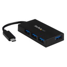 Imagen del StarTech.com Hub USB C de 4 Puertos con especificaciones USB 3.0 SuperSpeed 5Gbps y SKU HB30C4AFS