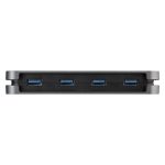 StarTech.com Hub USB C de 4 Puertos, 4x USB-A, Concentrador USB 3.0 Tipo C de 5Gbps (USB 3.2 Gen 1) con Cable de 28,5cm, SKU HB30CM4AB