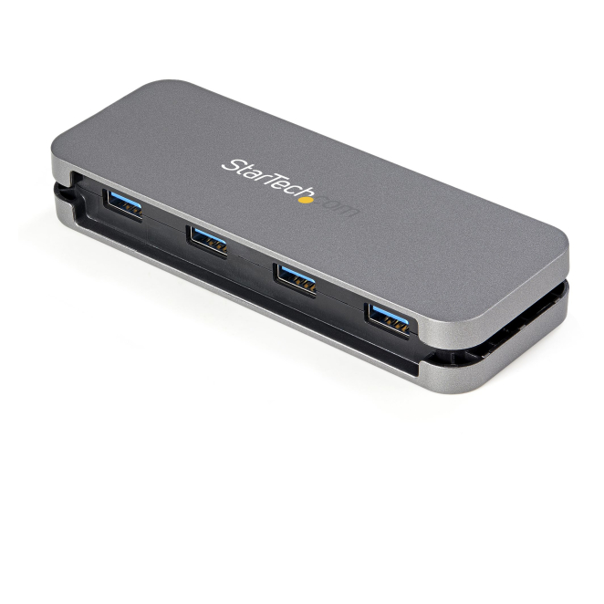StarTech.com Hub Ladrón USB C de 4 Puertos - 4x USB-A - Concentrador USB 3.0 Tipo C de 5Gbps (USB 3.2 Gen 1) - Hub Portátil USB-C a USB-A - con Cable de 28,5cm con Gestión de Cableado (HB30CM4AB) 3 StarTech.com Hub Ladrón USB C de 4 Puertos en uso