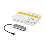 Imagen del StarTech.com Hub Ladrón USB C con Puerto de Red Ethernet Gigabit RJ45 GbE, concentrador USB Tipo C USB 3.2 Gen 2 de 10Gbps con 2 Puertos USB-A y 1 Puerto USB-C, SKU HB31C2A1CGB