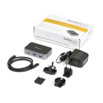 StarTech.com Hub USB-C de 3 Puertos con Puerto de Red Ethernet, USB 3.2 Gen 2 a 10Gbps, Alimentado, SKU HB31C2A1CGS