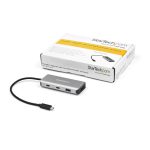 Imagen del StarTech.com Hub USB C de 4 puertos con 2 puertos USB A y 2 puertos USB C, compatible con USB 3.2 Gen 2 y una velocidad de transferencia de 10Gbps. SKU: HB31C2A2CB