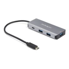 StarTech.com Hub Ladrón USB C con 3 Puertos USB A y 1 Puerto USB C. SKU: HB31C3A1CB. Adaptador USB Tipo C 3.2 Gen 2, Alimentado por el Bus USB, Compacto y de Aluminio.