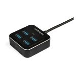 StarTech.com Hub USB C de 4 Puertos, USB 3.2 Gen 2 de 10Gbps, SKU: HB31C4AB, compacto de aluminio, ideal para portátiles
