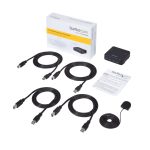 Imagen del Switch Conmutador USB 3.0 de StarTech.com con 5Gbps y 4x4 puertos para compartir dispositivos periféricos. SKU: HBS304A24A.