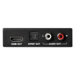 Extractor de Audio HDMI StarTech.com que soporta video en 4K a 60Hz, SKU HD202A, ideal para soluciones de cableado avanzadas.