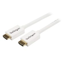 StarTech.com Cable de 7 metros HDMI con Ethernet CL3, UHD 4K 30Hz, alta velocidad 10,2 Gbps, 30AWG blanco. SKU HD3MM7MW