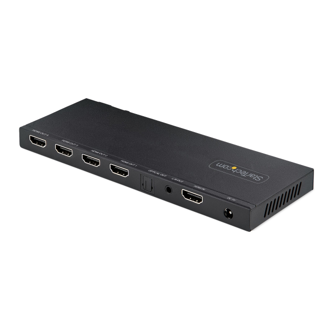 StarTech.com Splitter Divisor HDMI de 4 Puertos, Vídeo HDMI 2.0 de 4K a 60Hz, Multiplicador HDMI 4K con Escalador incorporado, HDMI de 1 Entrada y 4 Salidas, Audio 3,5 mm 1 StarTech.com Splitter Divisor HDMI de 4 Puertos, vídeo HDMI 2.0 de 4K a 60Hz