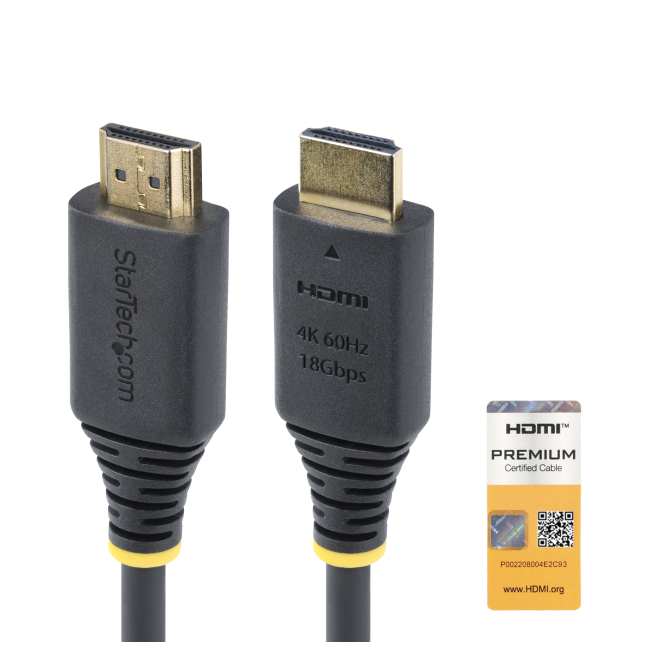 Cable HDMI Premium StarTech.com de Alta Velocidad con 4K 60Hz y HDR10, 2m Cable HDMI Premium Certificado StarTech.com de Alta Velocidad con 4K 60Hz y HDR10, 2m, SKU HDMI2-CABLE-4K60-2M