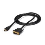 Cable adaptador conversor de StarTech.com de HDMI a DVI-D de 1,8 metros, macho a macho en color negro, SKU HDMIDVIMM6