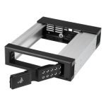 StarTech.com Bahía de Intercambio en Caliente sin Bandeja de 5,25 pulgadas a 3,5 pulgadas, bahía removible de disco duro para unidades de 3,5 pulgadas SATA/SAS, SKU HSB1SATSASBA