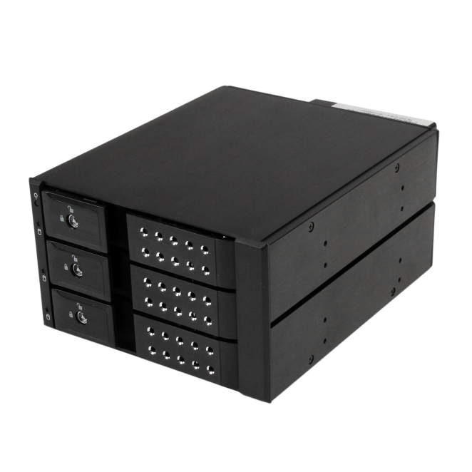 StarTech.com Rack Móvil para 3 Bahías Aluminio con Intercambio en Caliente StarTech.com Rack Móvil Backplane de 3 Bahías para Unidades de 3,5 SAS II/SATA III Hot Swap - 6 Gbps. SKU: HSB3SATSASBA