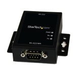 Vista del conversor adaptador serie StarTech.com RS232 a RS422 y RS485 con puerto serial DB9 y protección electrostática 15KV. SKU: IC232485S