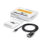 StarTech.com Cable Adaptador de 1 Puerto USB a Módem Nulo Null DB9 RS232 Serie DCE con chipset FTDI, SKU ICUSB232FTN