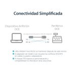 StarTech.com Cable Adaptador de 1 Puerto USB a Módem Nulo Null DB9 RS232 Serie DCE con chipset FTDI, SKU ICUSB232FTN