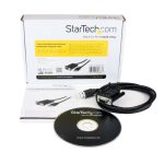 StarTech.com Cable Adaptador de 1 Puerto USB a Módem Nulo Null DB9 RS232 Serie DCE con chipset FTDI, SKU ICUSB232FTN