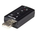 StarTech.com Tarjeta de Sonido 7,1 Virtual USB Externa Adaptador Conversor ICUSBAUDIO7 con múltiples puertos de audio y formato compacto