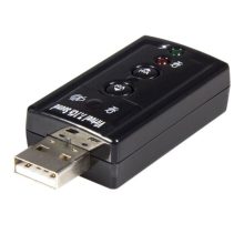 StarTech.com Tarjeta de Sonido 7,1 Virtual USB Externa Adaptador Conversor ICUSBAUDIO7 con múltiples puertos de audio y formato compacto