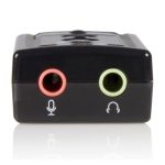 StarTech.com Tarjeta de Sonido 7,1 Virtual USB Externa Adaptador Conversor ICUSBAUDIO7 con múltiples puertos de audio y formato compacto